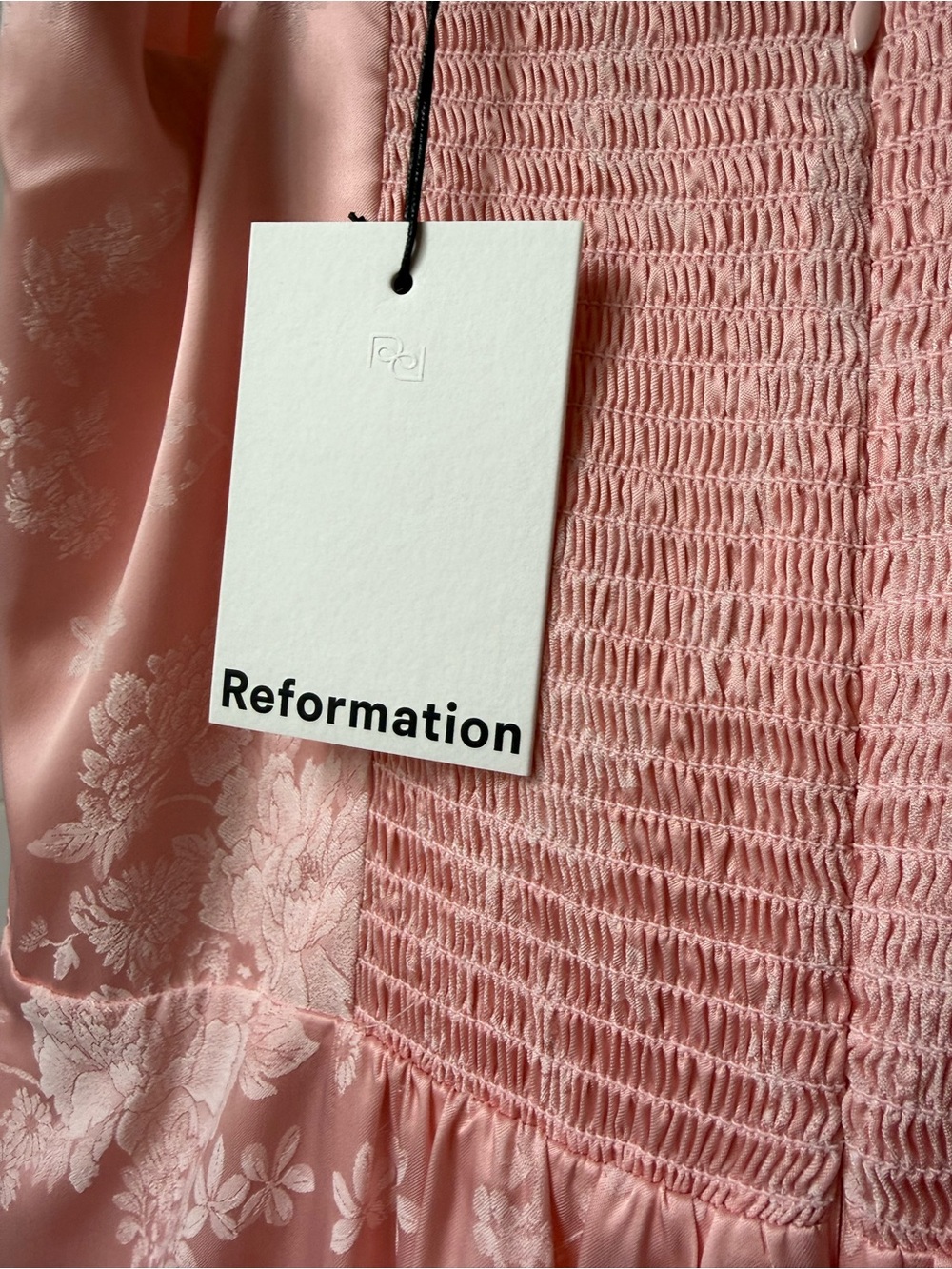 NWT Reformation Frankie Powder Pink Dress Size 12 - Picture 8 of 10